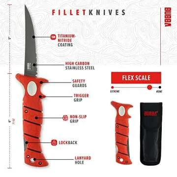 BUBBA 5 Inch Lucky Lew Compact Fillet Knife for Fishing