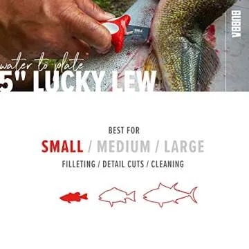 BUBBA 5 Inch Lucky Lew Compact Fillet Knife for Fishing