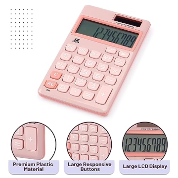 Mr. Pen 12-Digit Pocket Calculator in Light Pink