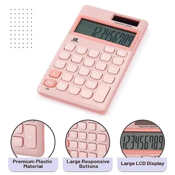Mr. Pen 12-Digit Pocket Calculator in Light Pink