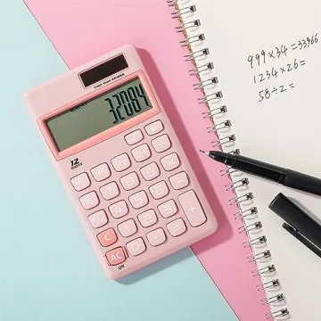 Mr. Pen 12-Digit Pocket Calculator in Light Pink