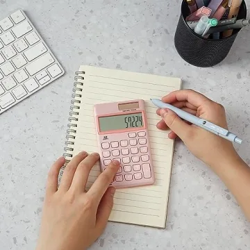 Mr. Pen 12-Digit Pocket Calculator in Light Pink