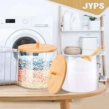 JYPS 2-Pack Stylish Laundry Pod Containers for Organizing