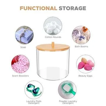 JYPS 2-Pack Stylish Laundry Pod Containers for Organizing