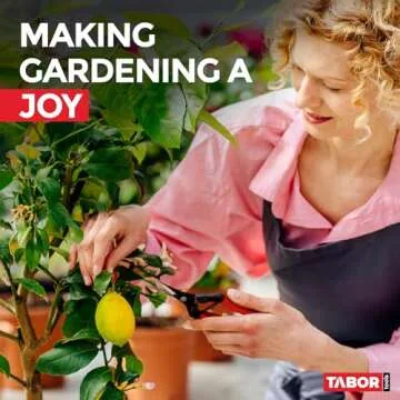 TABOR TOOLS K7A Straight Pruning Shears with Carbon Steel Blades, Florist Scissors, Multi-Tasking Garden Snips for Arranging Flowers, Trimming Plants and Harvesting Herbs, Fruits or Vegetables.