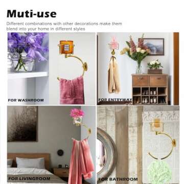 Stylish Hand Towel Holder with Candle Holder for Home