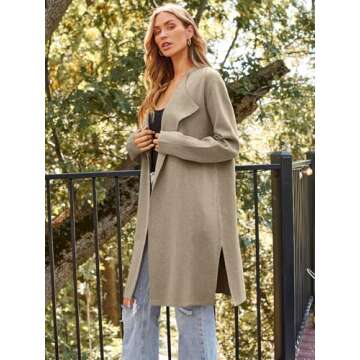 LILLUSORY Oversized Long Cardigan for Winter Fashion