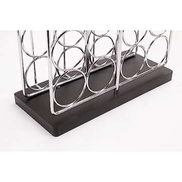 Orii 20 Jar Chrome Wire Spice Rack with Bamboo Base