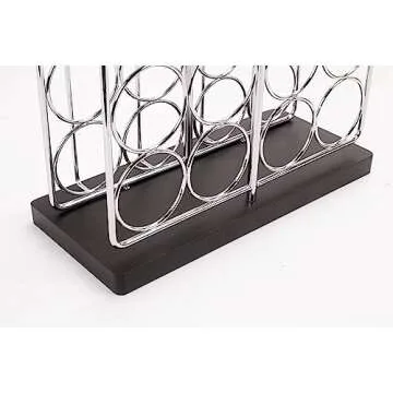 Orii 20 Jar Chrome Wire Spice Rack with Bamboo Base