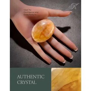 KALIFANO Golden Healer Quartz Palm Stone - AAA Quality Healing