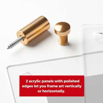 Cool Modern 8x10" Clear Acrylic Picture Frame Display