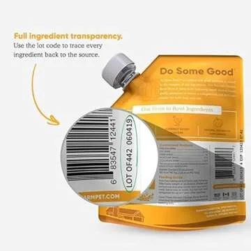 Open Farm Bone Broth, Food Topper for Both Dogs and Cats with Responsibly Sourced Meat and Superfoods Without Artificial Flavors or Preservatives, 72oz (6 Pack Harvest Chicken)