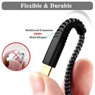 2Pack 6FT Multi Charging Cable - 4 in 1 Design Optimized for All