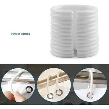 ZKJSMGS Christmas Deer Shower Curtain Red Plaid Deer Xmas Tree Reindeer Snow Snowflake Buffalo Check Winter Holiday Farmhouse Cabin Bathroom Home Curtain Decor with Hooks,70" Wx70 H