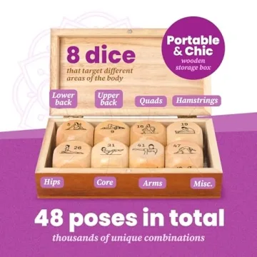 Zinsk Wooden Yoga Dice Set for Quick Yoga Routines