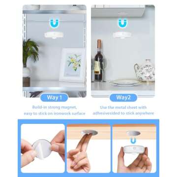 WILLED Rechargeable Puck Lights with Remote Control, 3 Color Temperatures and Timing Function, Dimmable Tap Light, Stick on Under Cabinet Lights, LED Puck Lights for Kitchen, Closet and Shelf(6 Pack)