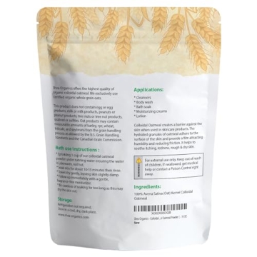 Organic Colloidal Oatmeal Powder for Baths and Skin Care