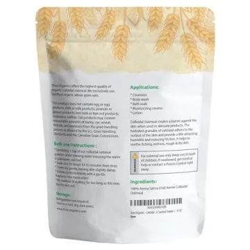 Organic Colloidal Oatmeal Powder for Baths and Skin Care