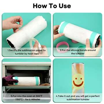 HTVRONT Heat Resistant Sublimation Gloves & Accessories Kit