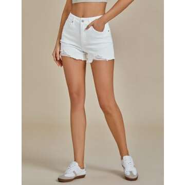 Luvamia High Waisted Ripped Denim Shorts - Summer Style Essential
