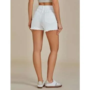 Luvamia High Waisted Ripped Denim Shorts for Women