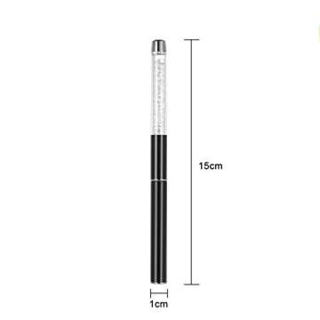 LWBTOSEE 2pc Nail Ombre Brush Nail Art Painting Pen Brush UV Gel Polish Gradient Color Rhinestone Cr...