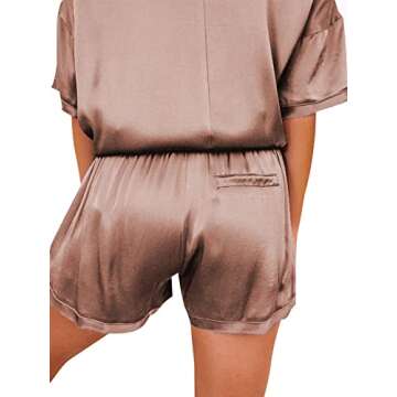 LYANER Satin Silky Pajamas Set for Women - Stylish Comfort
