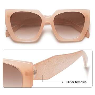 SOJOS Oversized Polarized Cateye Sunglasses for Women