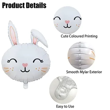 HADCKJA Bunny Balloons for Easter Events and Decorations