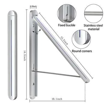 Ithywat Clothes Drying Rack - Stylish & Compact Wall Mounted Hanger for Laundry