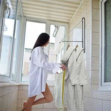 Ithywat wall mounted clothes drying rack for every space