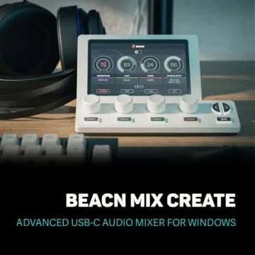 BEACN Mix Create Audio Mixer | Audio Mixer for PC & Mac | C USB Audio Mixer for Content Creators | G...