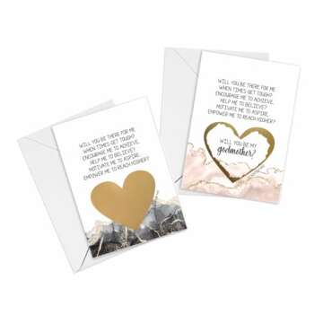 Will You Be My Godmother and Godfather Scratch Off Cards, New Godparents Proposal Asking Cards, Scra...