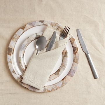 Elegant Cotton Linen Napkins by ACCENTHOME Set of 12