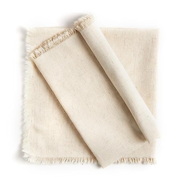 Elegant Cotton Linen Napkins by ACCENTHOME Set of 12