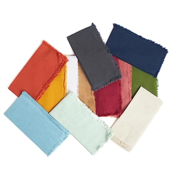 Elegant Cotton Linen Napkins by ACCENTHOME Set of 12