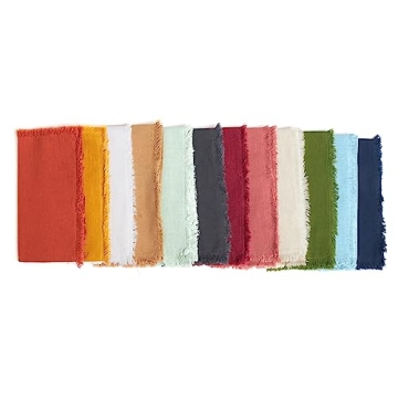 Elegant Cotton Linen Napkins by ACCENTHOME Set of 12
