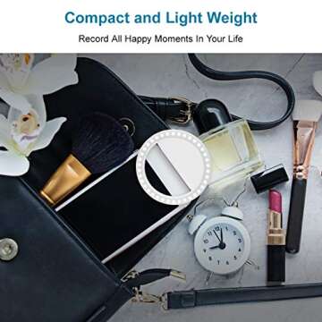 Rechargeable Clip-on Selfie Ring Light for Phones and Laptops
