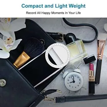 Rechargeable Clip-on Selfie Ring Light for Phones and Laptops