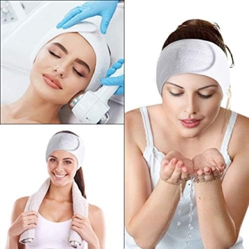 Simnice Spa Facial Headbands - Adjustable, Soft & Absorbent