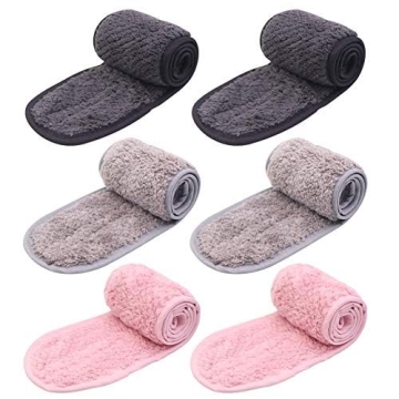 Simnice Spa Facial Headbands - Adjustable, Soft & Absorbent