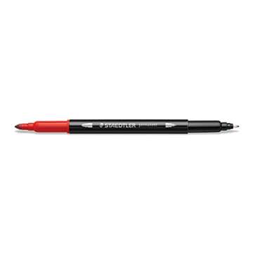 Staedtler Double Ended Permanent Pens - Fine and Ultra-Fine Tips in 18 Vibrant Colors
