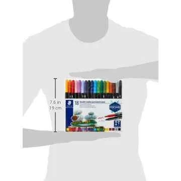 Staedtler Double Ended Permanent Pens - 18 Colors & Dual Tips
