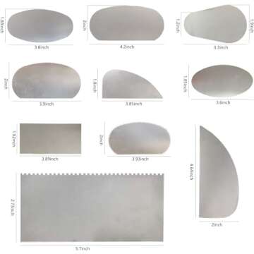 Feqsky 10pcs Steel Cutter Ceramic Tools, Sculpture Pottery Modeling Cutter Scraper for Polymer Clay ...