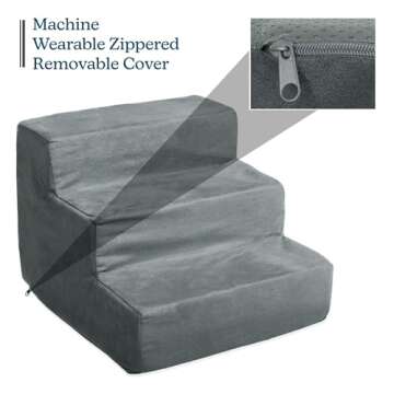 3-Step Pet Stairs by PETMAKER - Easy Climb for Pets