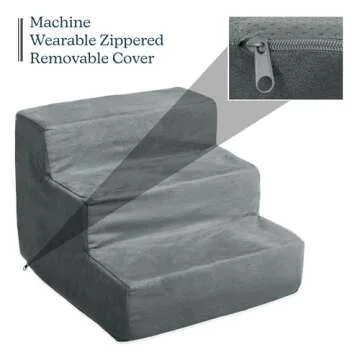 3-Step Pet Stairs by PETMAKER - Easy Climb for Pets