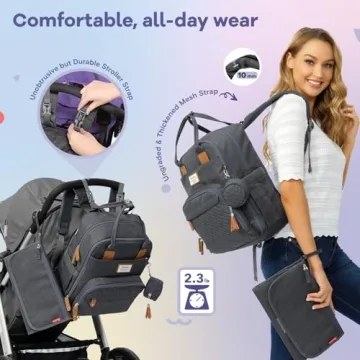 RUVALINO Diaper Bag Backpack for Moms and Dads