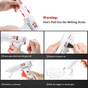 BSTPower 100W Hot Glue Gun for Crafting and Repairs