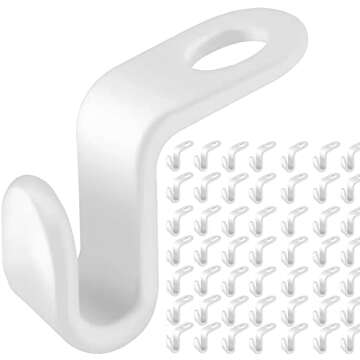 Clothes Hanger Connector Hooks,100PCS Hanger Extender Plastic Hangers Hook Cascading Hangers Space Saving Organizer for Heavy Duty Clothes Closet
