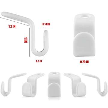 Clothes Hanger Connector Hooks,100PCS Hanger Extender Plastic Hangers Hook Cascading Hangers Space Saving Organizer for Heavy Duty Clothes Closet